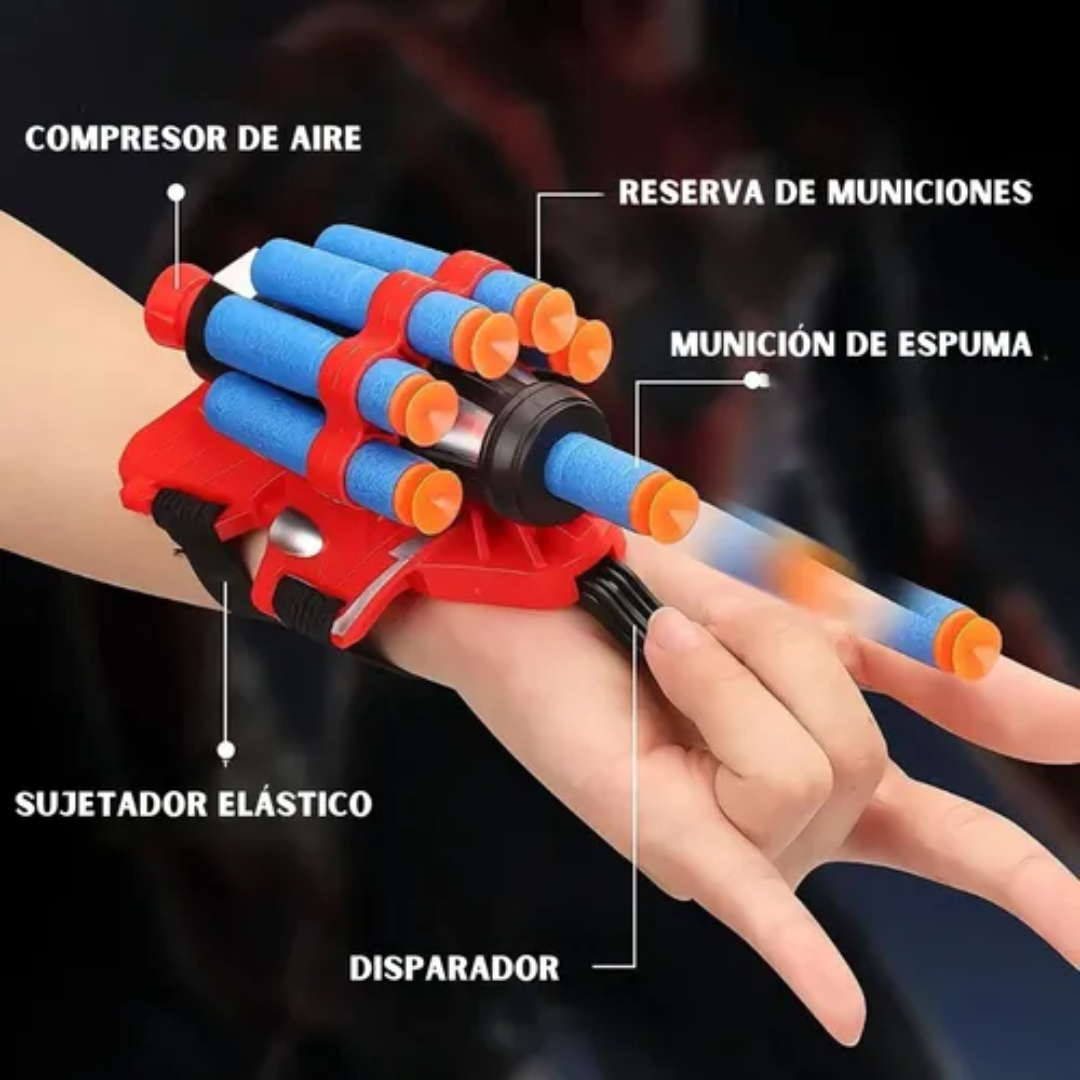 Lanzador Dardos De Espuma Con Tu Guante Simil Spiderman