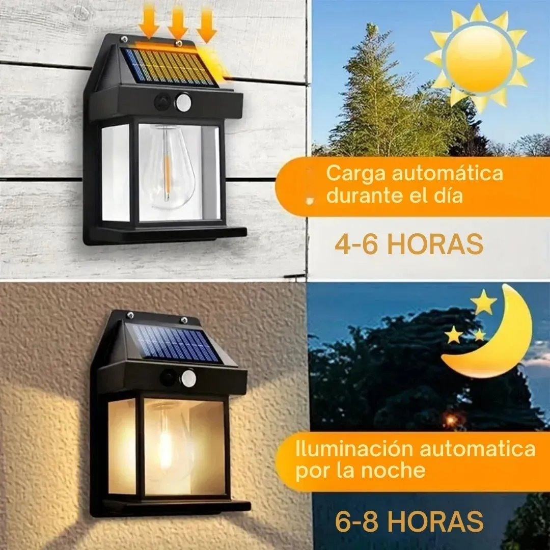 Farol Solar LED Exterior con Sensor de Movimiento Impermeable