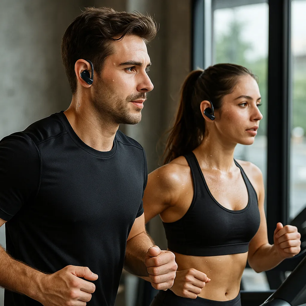 Auricular Deportivos Inalambricos Bluetooh Gancho Para Oreja Negro