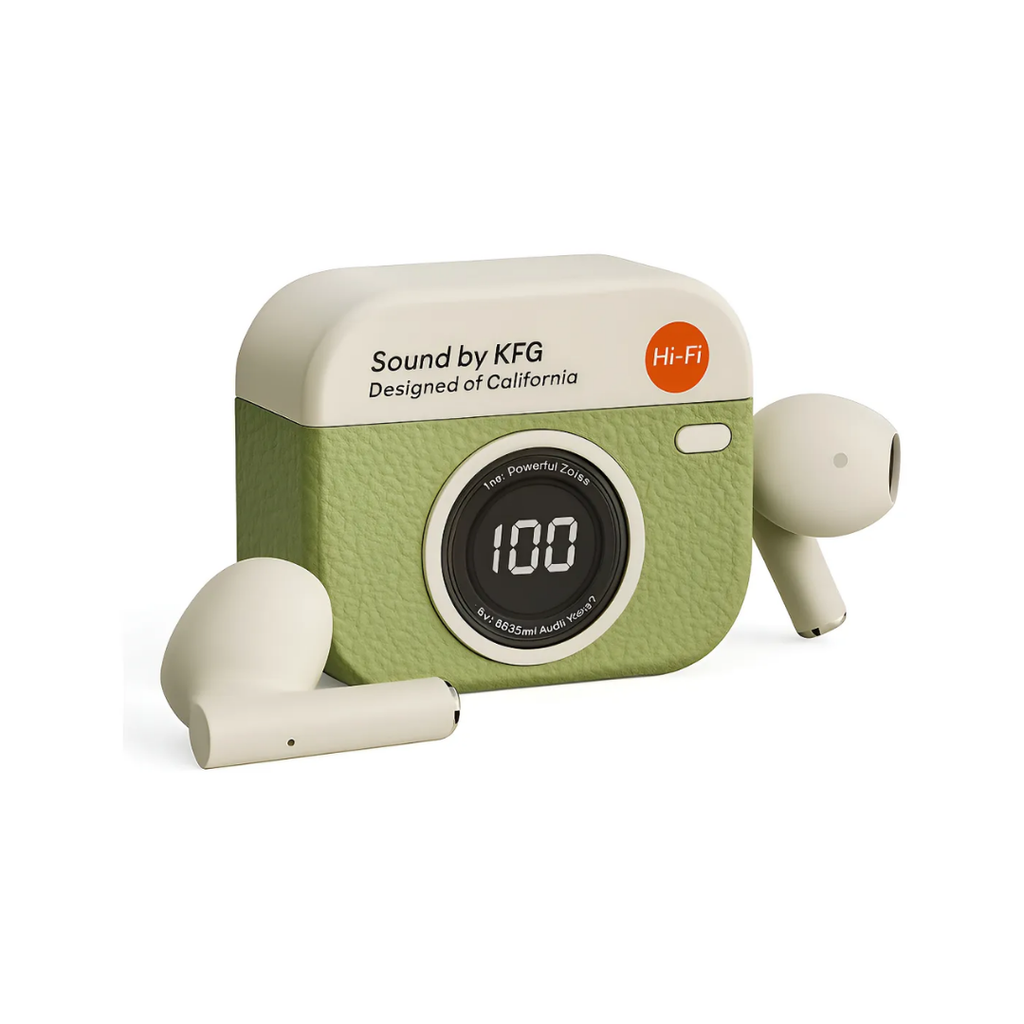 Auriculares Inalámbricos Bluetooth 5.4 Retro Tws Alta Calida Verde