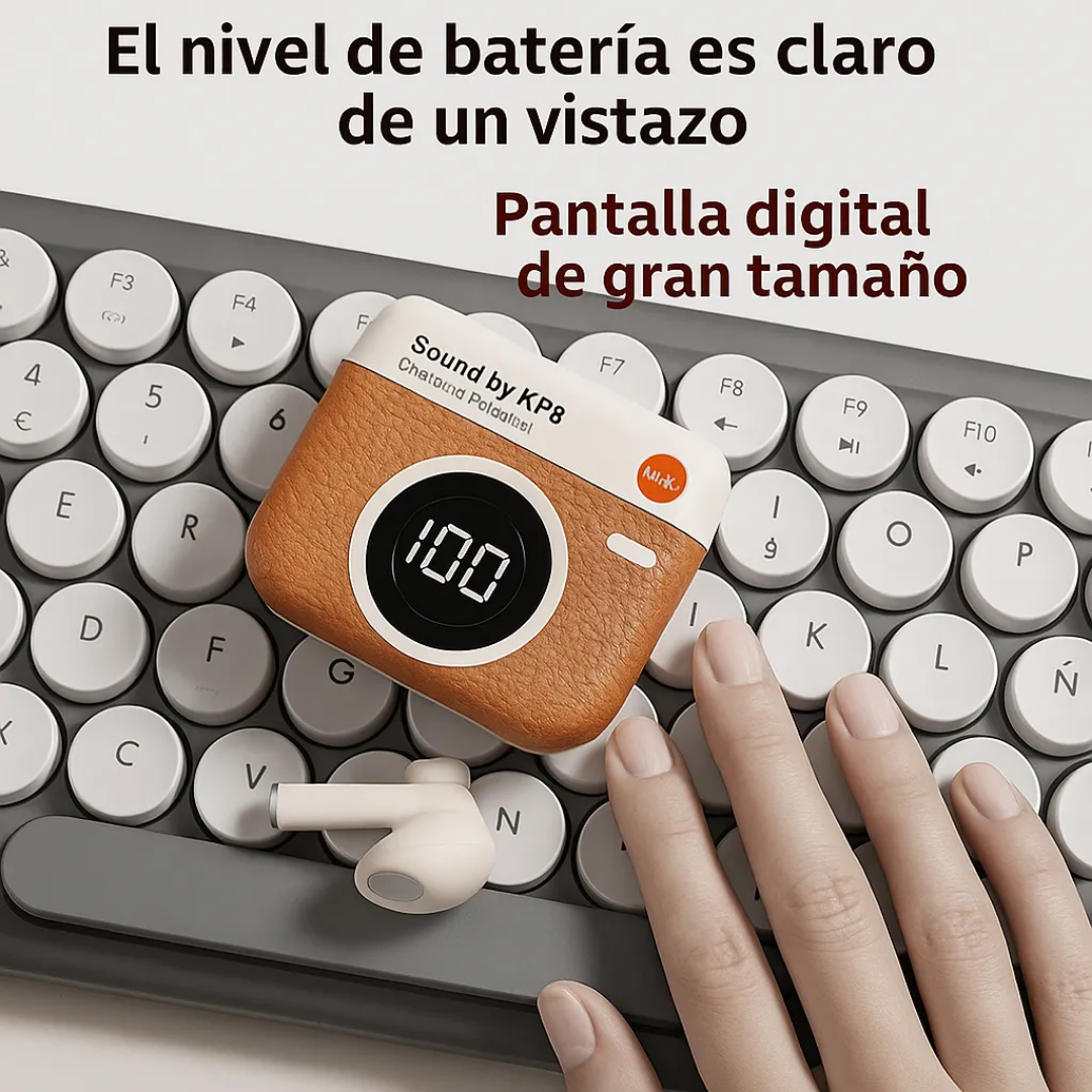 Auriculares Inalámbricos Bluetooth 5.4 Retro Tws Alta Calida Verde