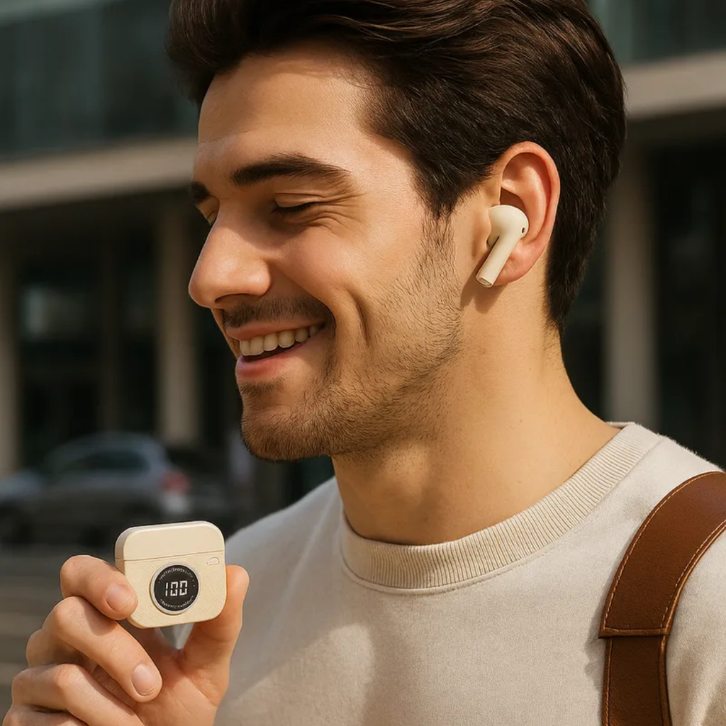 Auriculares Inalámbricos Bluetooth 5.4 Retro Tws Alta Calida Verde