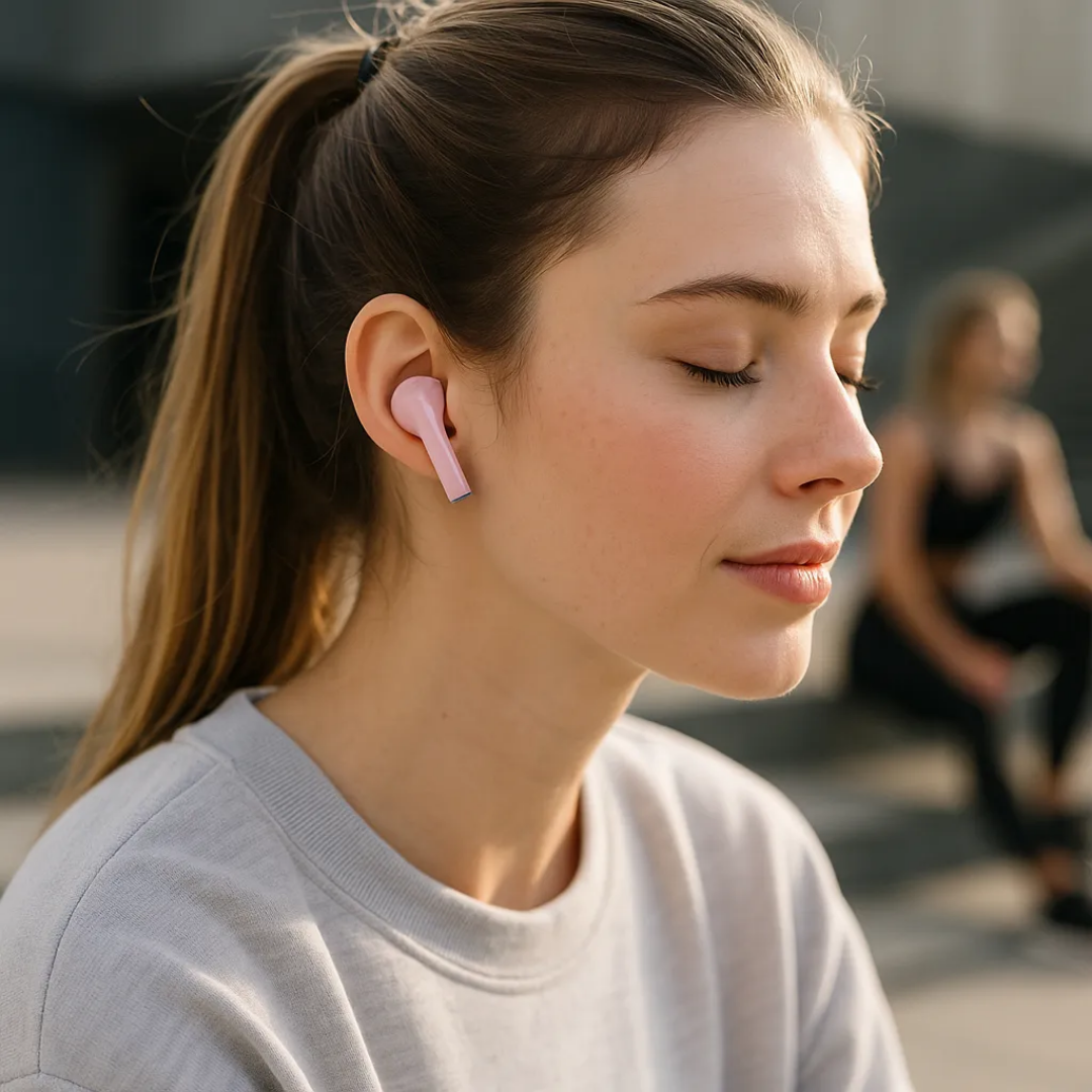 Auriculares Inalámbricos Bluetooth Cancelación De Ruido Tws Rosa