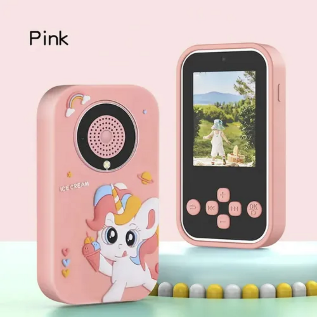 Camara De Fotos De Niños Con Pantalla Y Juegos Azul
