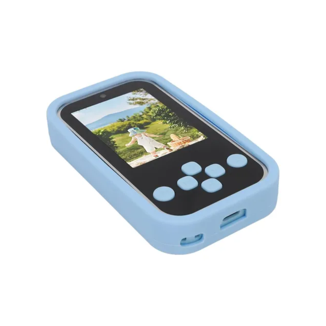 Camara De Fotos De Niños Con Pantalla Y Juegos Azul