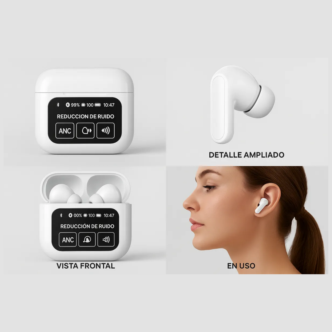 Auriculares Inalámbricos Bluetooth 5.4 con Cancelación de Ruido y Sonido 9D