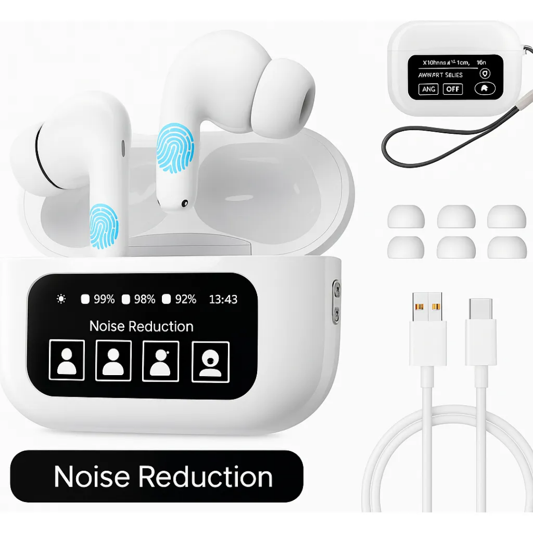 Auriculares Inalámbricos Bluetooth 5.4 con Cancelación de Ruido y Sonido 9D