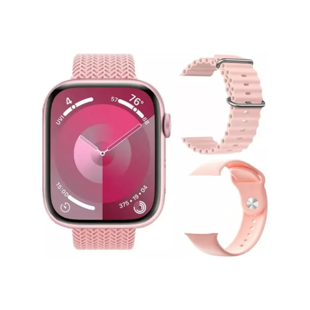 Reloj Inteligente Para Mujer Hombre Smartwatch Triple Malla