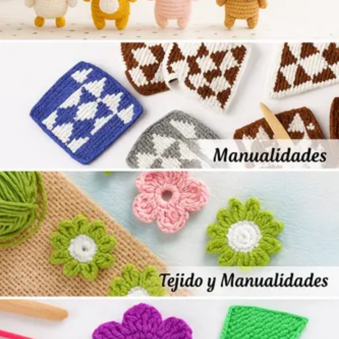 Set De Crochet/ Tejer 40 Ovillos Con Bolso De Regalo