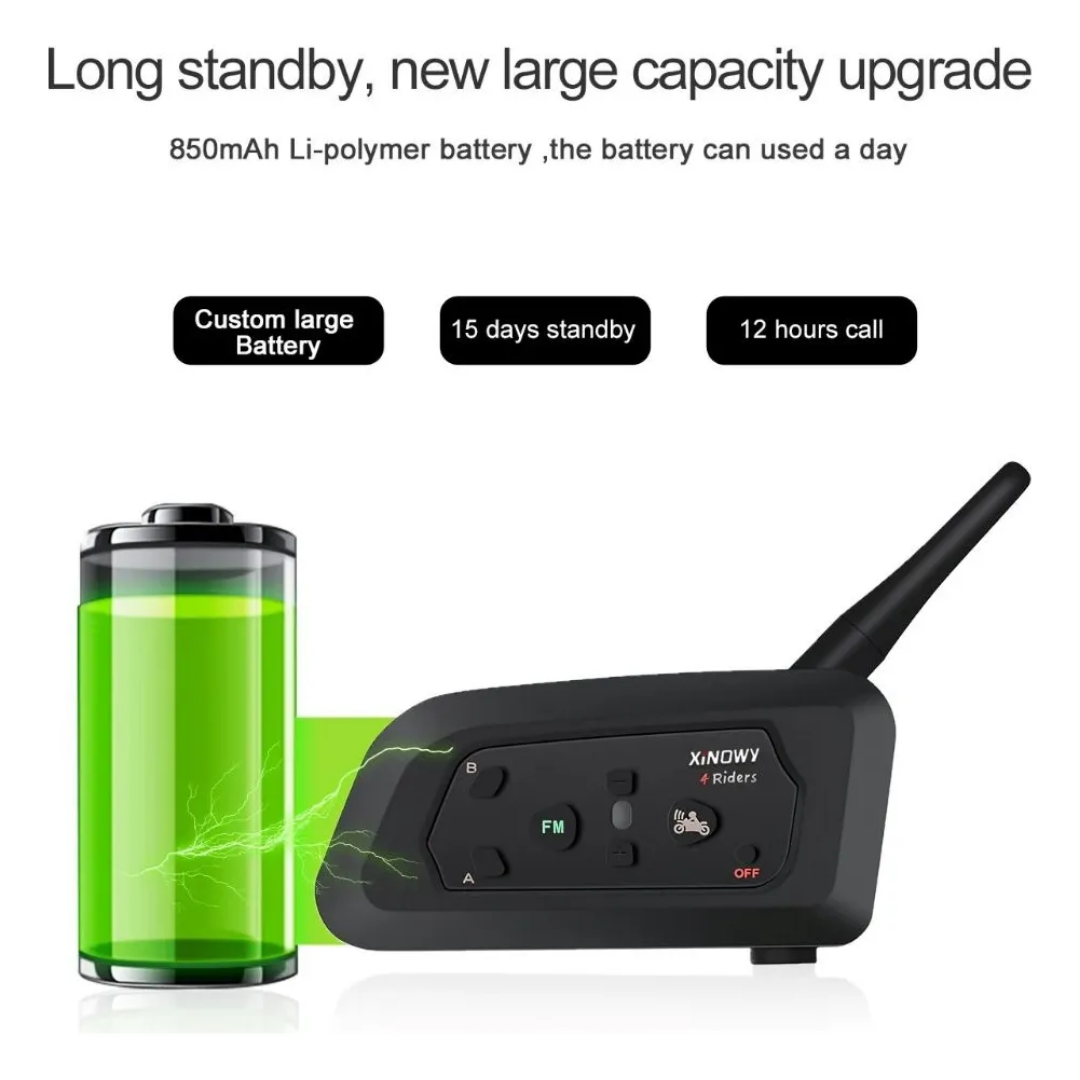 Juego de 4 Intercomunicadores V4 para Árbitros con Estuche