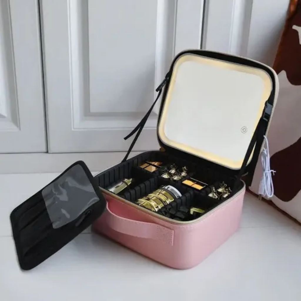 Maletin Valija De Maquillaje Profesional Con Luz Led