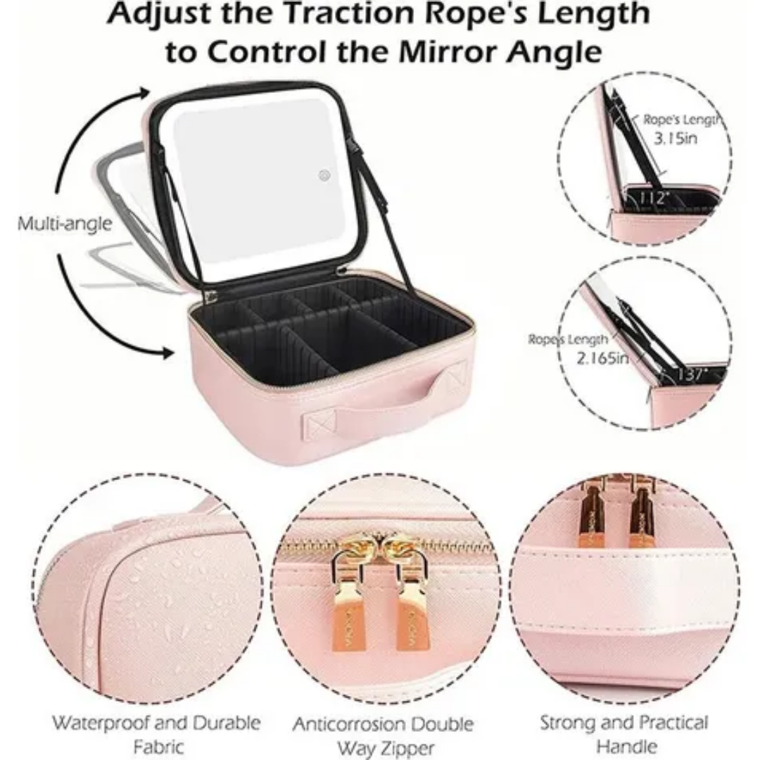 Maletin Valija De Maquillaje Profesional Con Luz Led