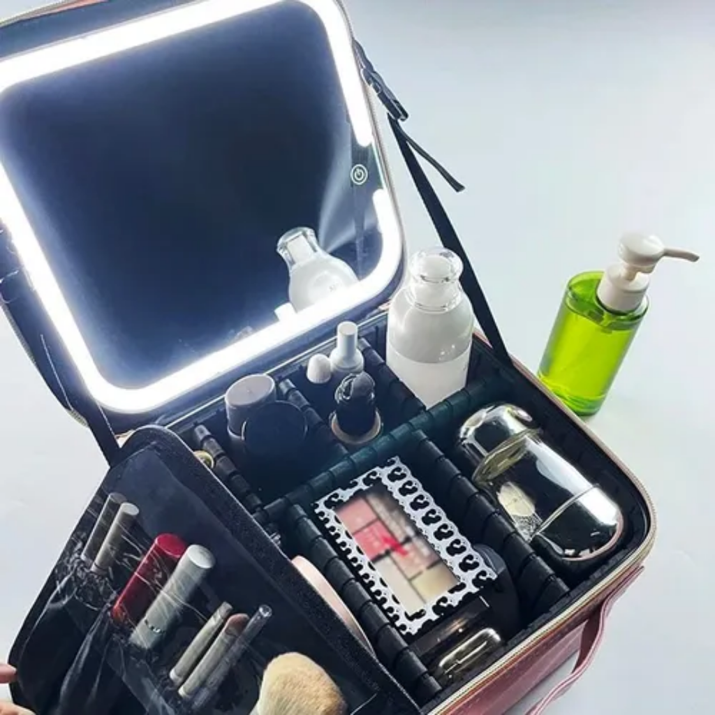 Maletin Valija De Maquillaje Profesional Con Luz Led
