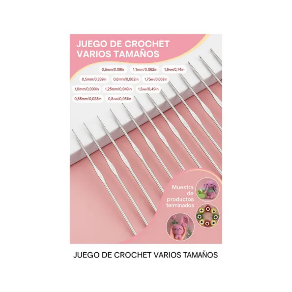 Kit De Crochet Tejer 24 Ovillos Con Bolso De Regalo