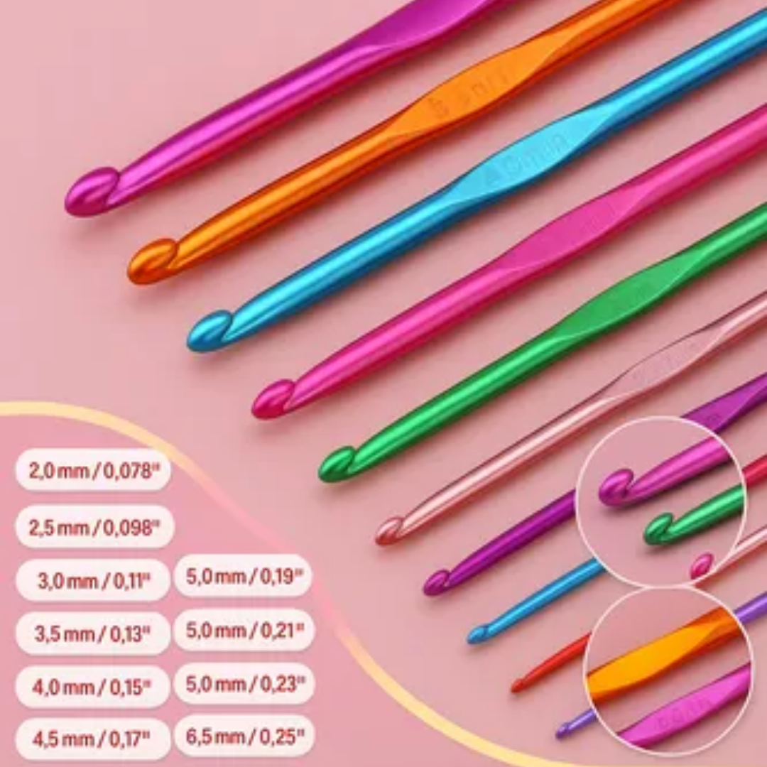 Kit De Crochet Tejer 24 Ovillos Con Bolso De Regalo