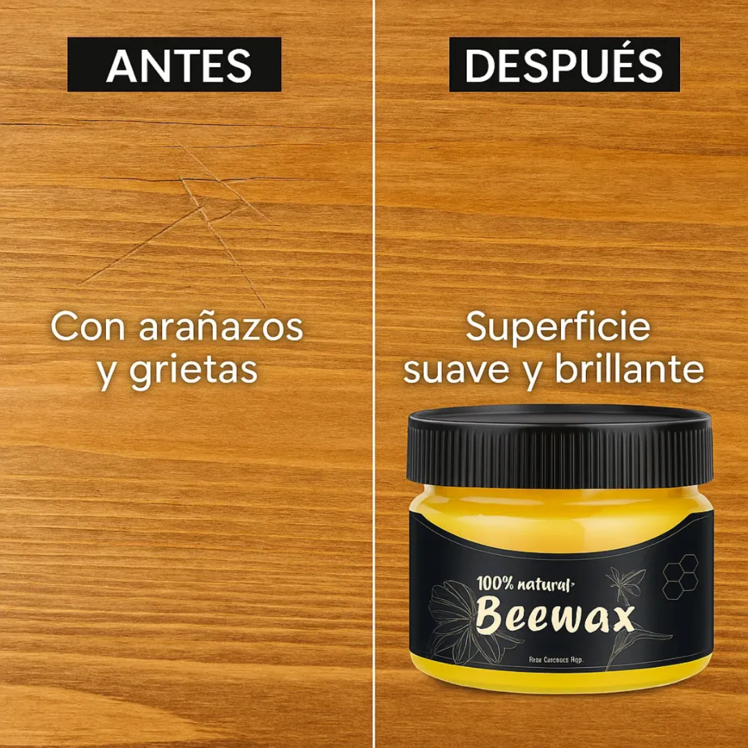 Cera De Abejas Para Lustrar Limpiar Madera Muebles Brillo