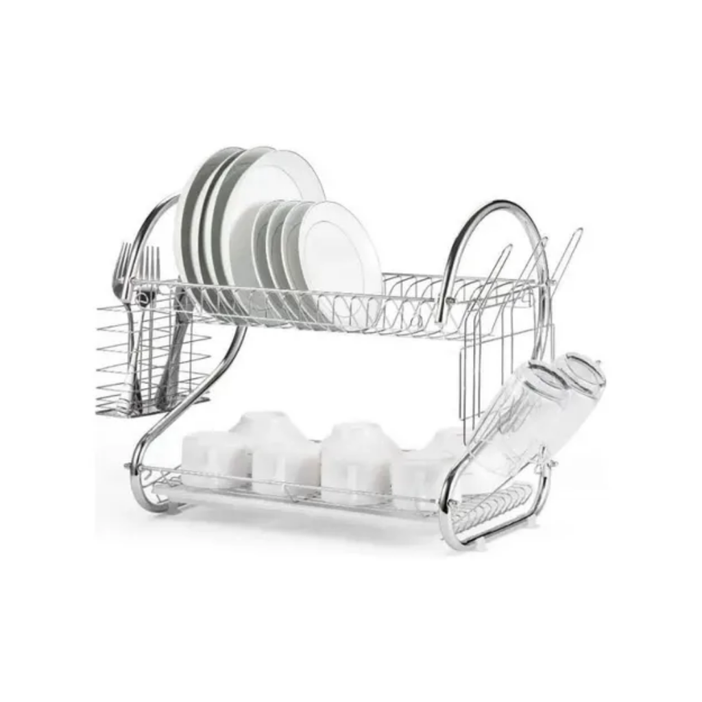 Escurridor De Platos Vasos Cubiertos Acero Cromado