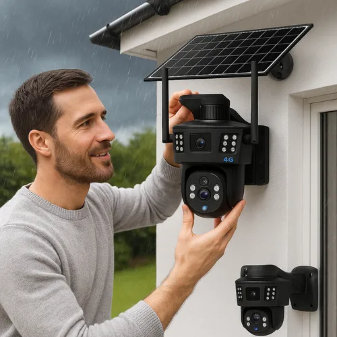 Camara Seguridad Solar 4g Exterior Casa Alta Resolucion Blanco