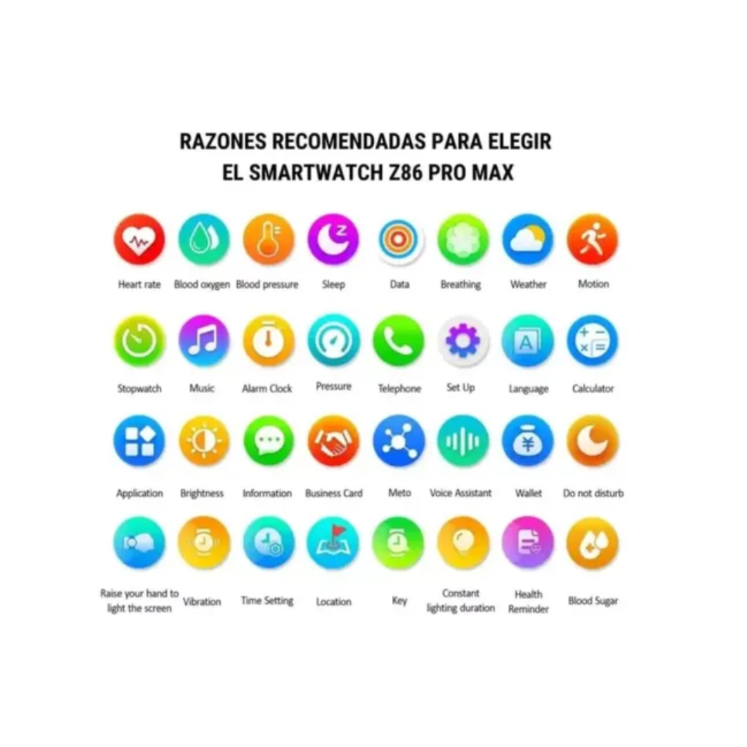 Reloj Inteligente Para Mujer Hombre Smartwatch Triple Malla