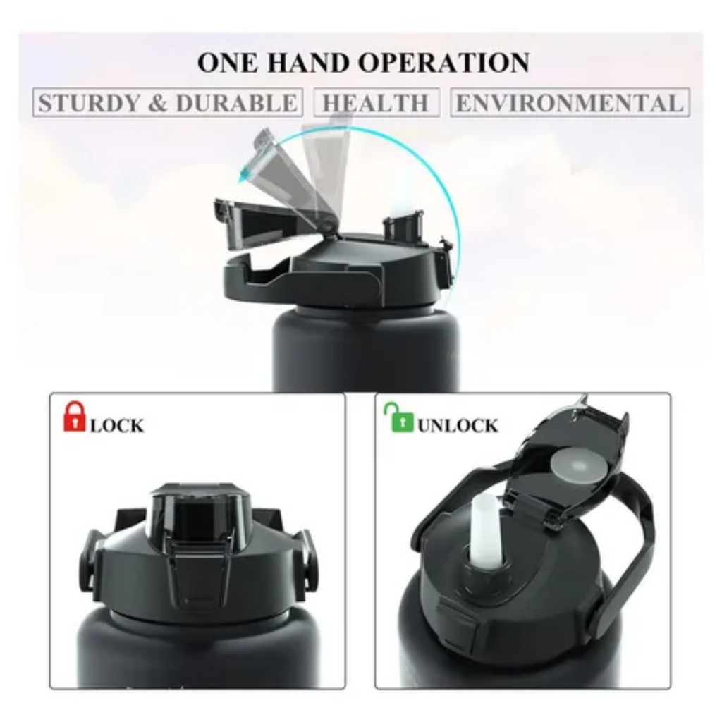 3 Botellas De Agua Motivacional 2l 900ml 300ml