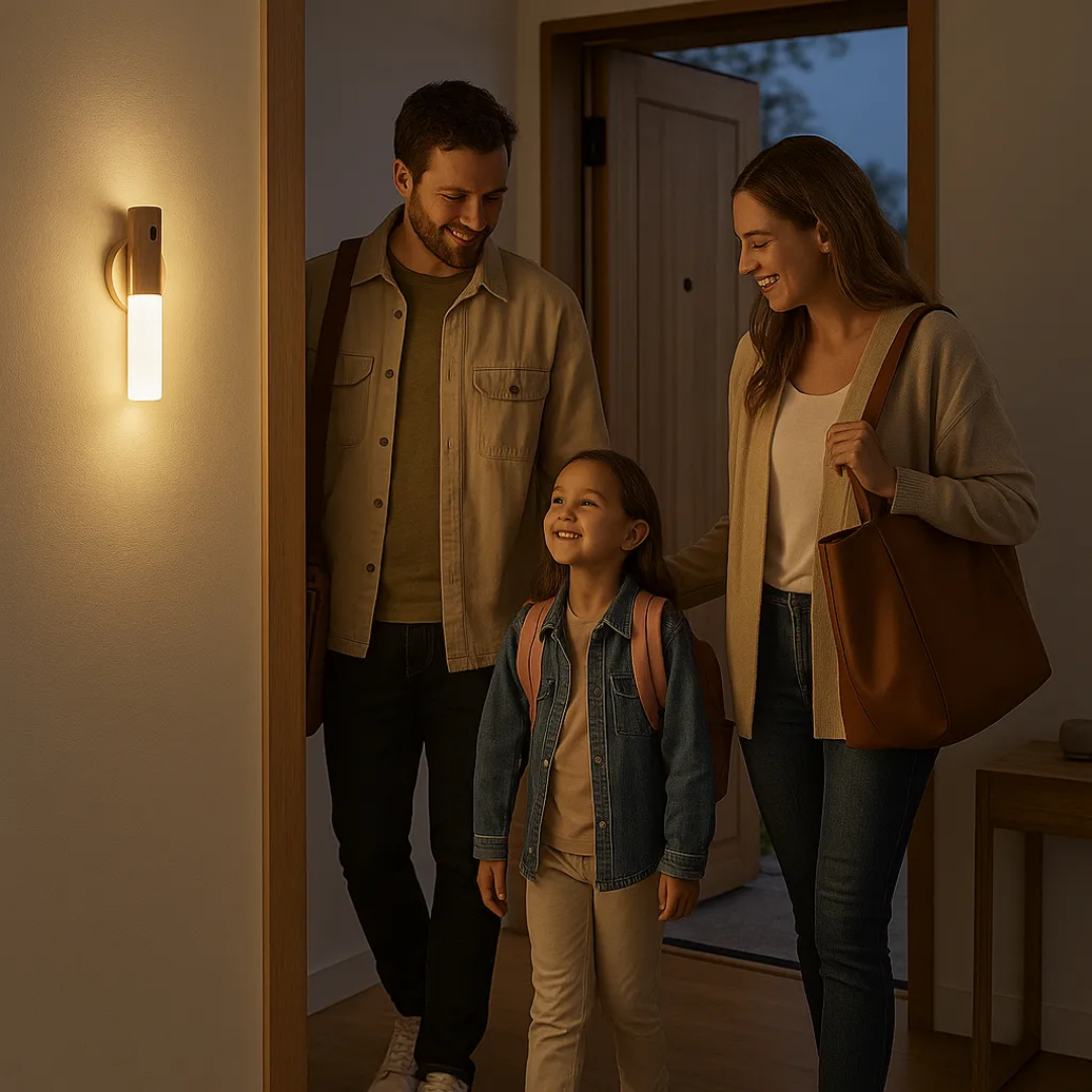 Lámpara Luz Pared De Noche Recargable Usb Sensor Movimiento