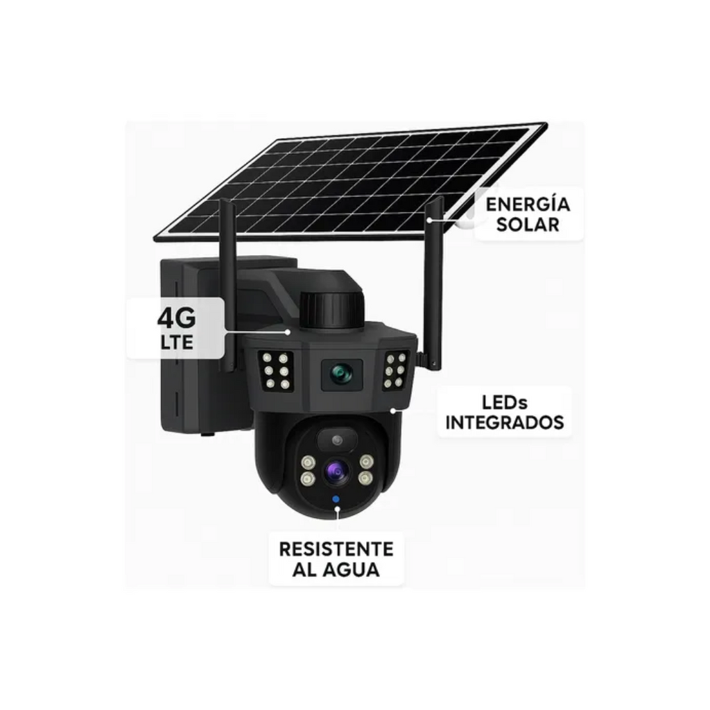 Camara Seguridad Solar 4g Exterior Casa Alta Resolucion Blanco