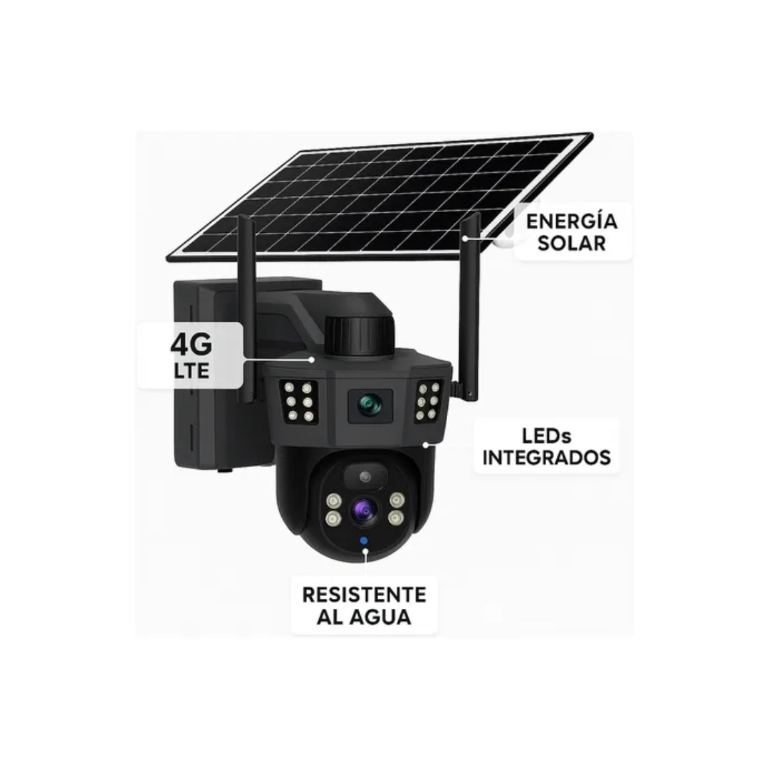 Camara Seguridad Solar 4g Exterior Casa Alta Resolucion Blanco