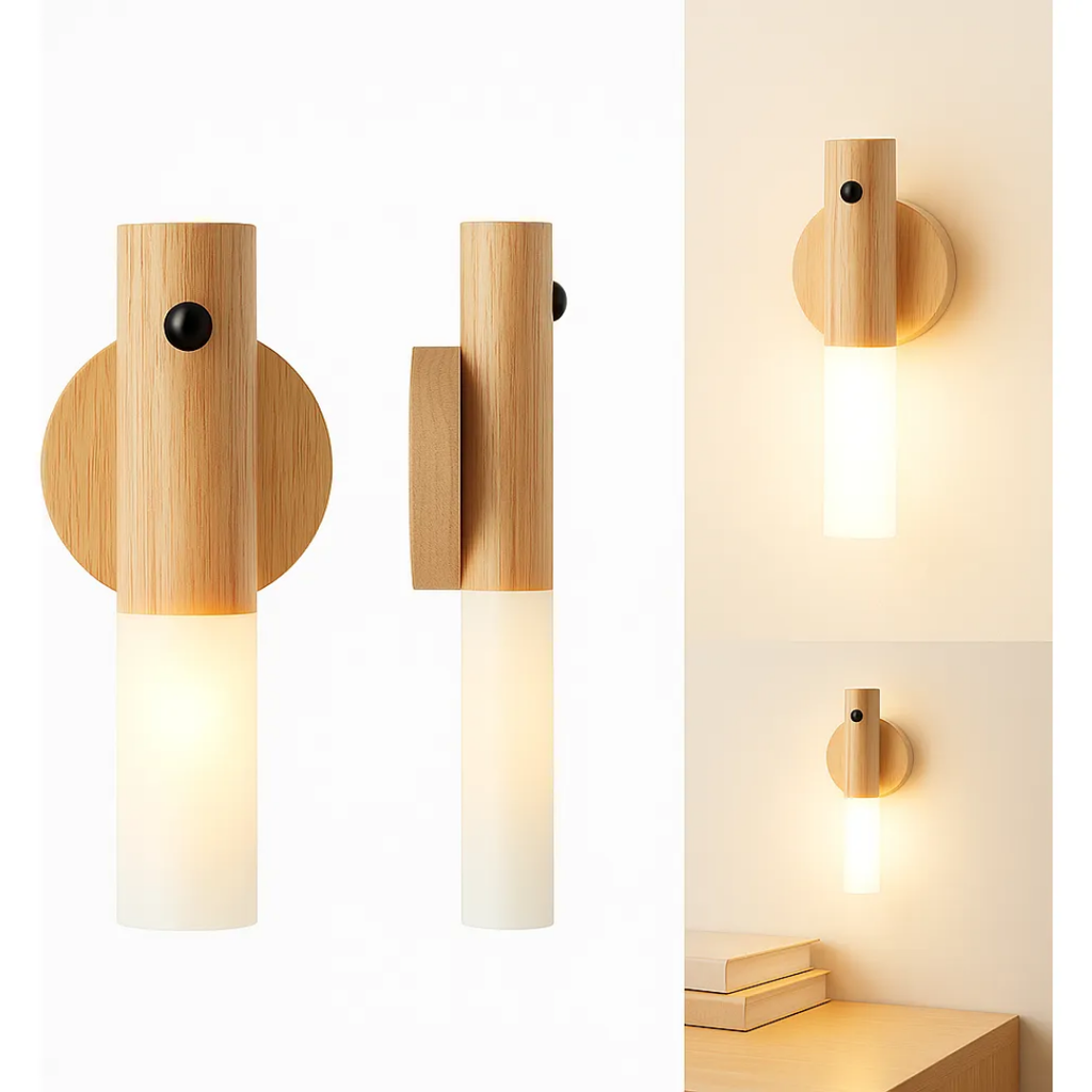 Lámpara Luz Pared De Noche Recargable Usb Sensor Movimiento