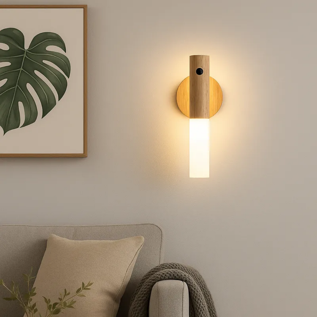 Lámpara Luz Pared De Noche Recargable Usb Sensor Movimiento