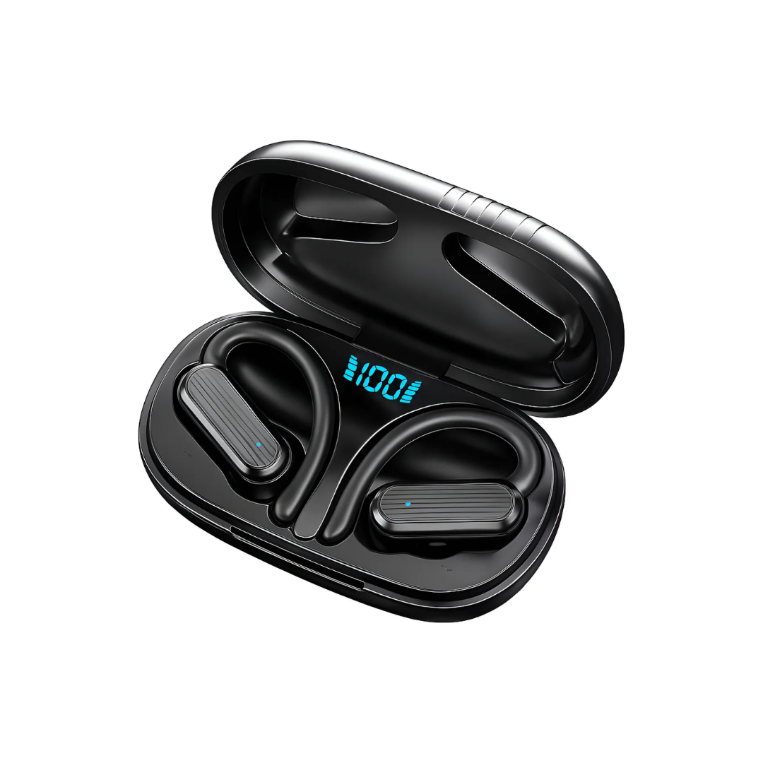 Auricular Deportivos Inalambricos Bluetooh Gancho Para Oreja Negro