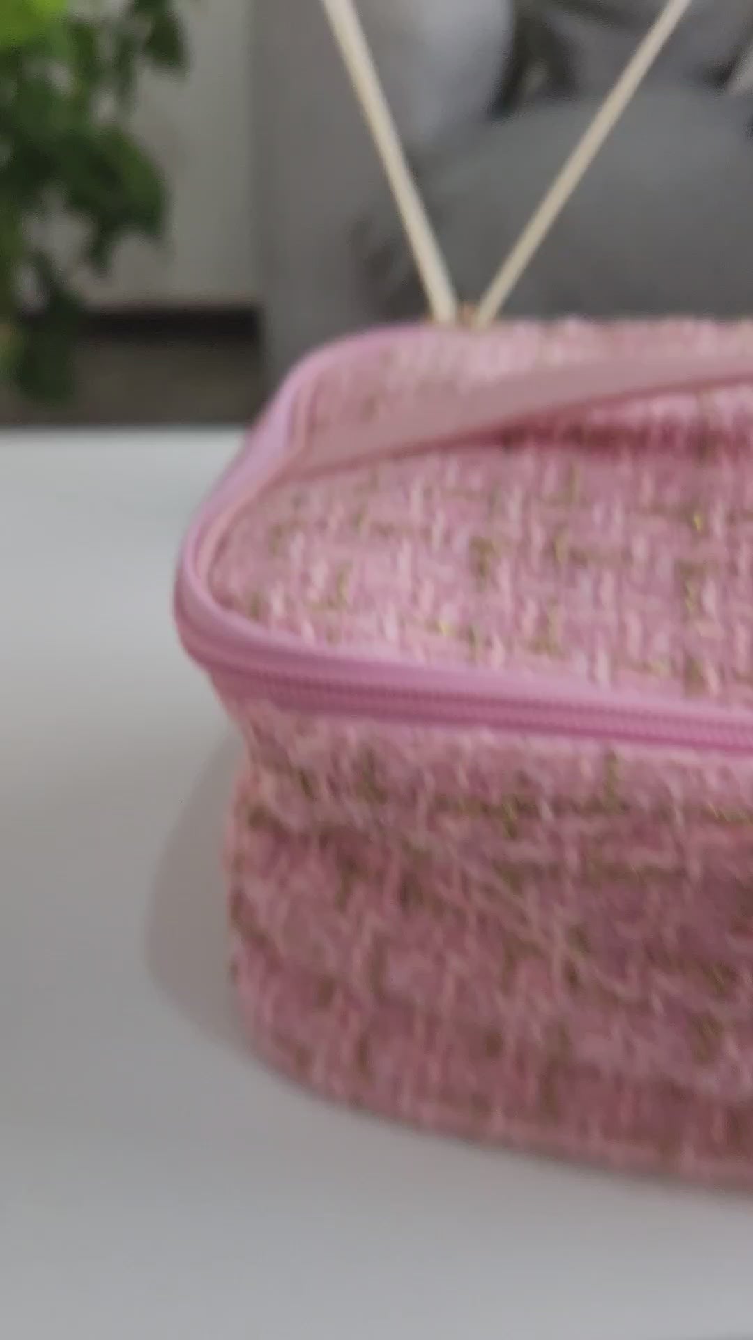 Set Kit De Crochet Completo Lana + Bolso Estuche De Regalo Rosa